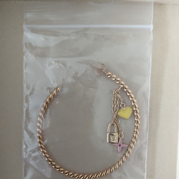 Louis Vuitton Gold and Pink Charm Bracelets - Picture 2 of 9